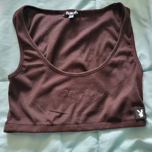 Playboy cropped tank top